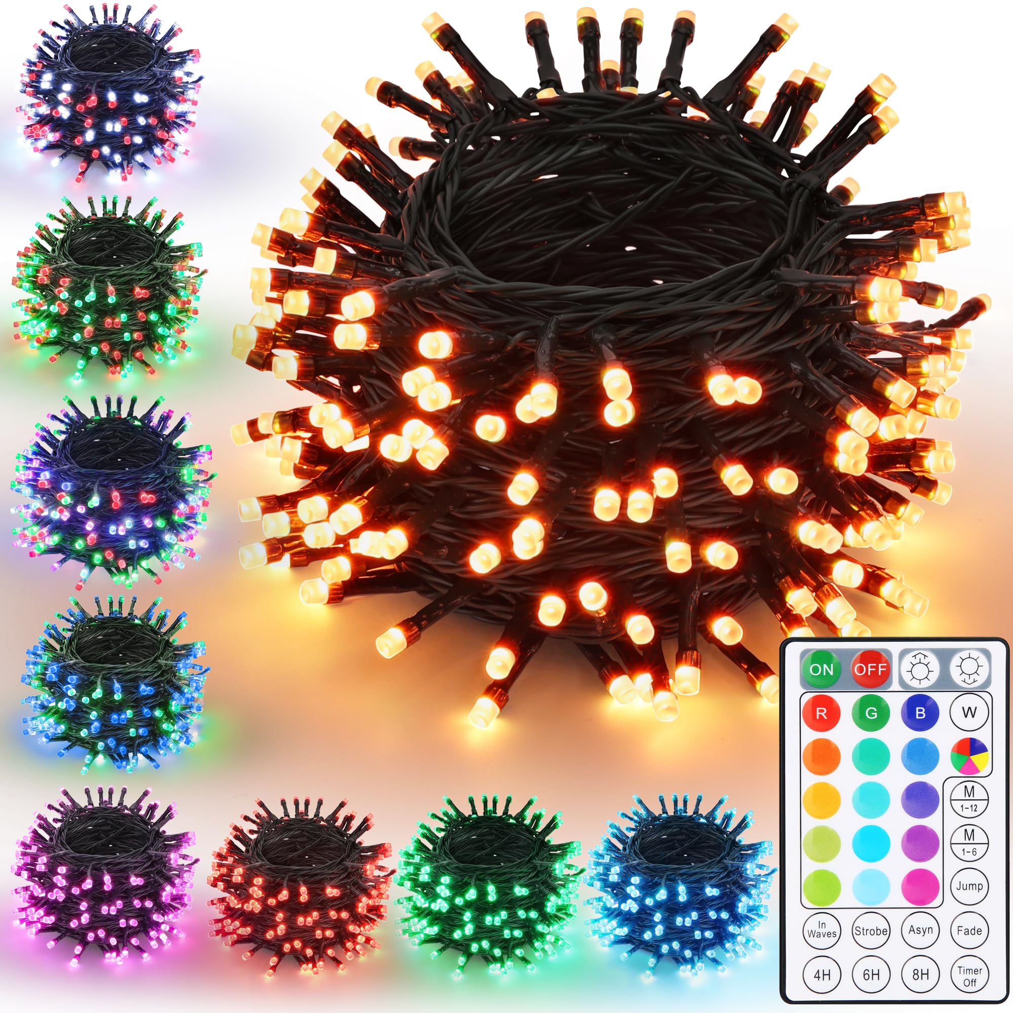 Joomer Halloween String Lights - 32FT 100LED RGB Orange